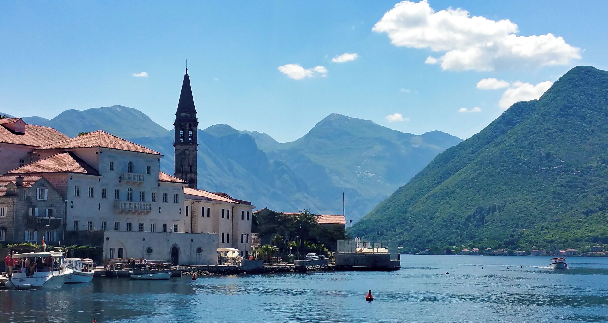 The small town of Perast in Montenegro where the island of Our Lady of the Rock is worth a visit.