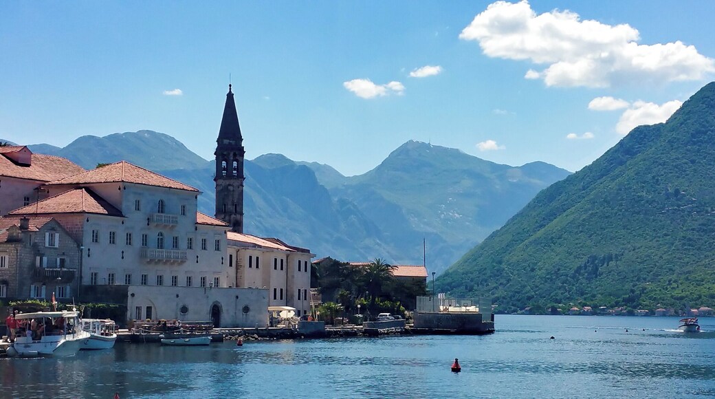 The small town of Perast in Montenegro where the island of Our Lady of the Rock is worth a visit.