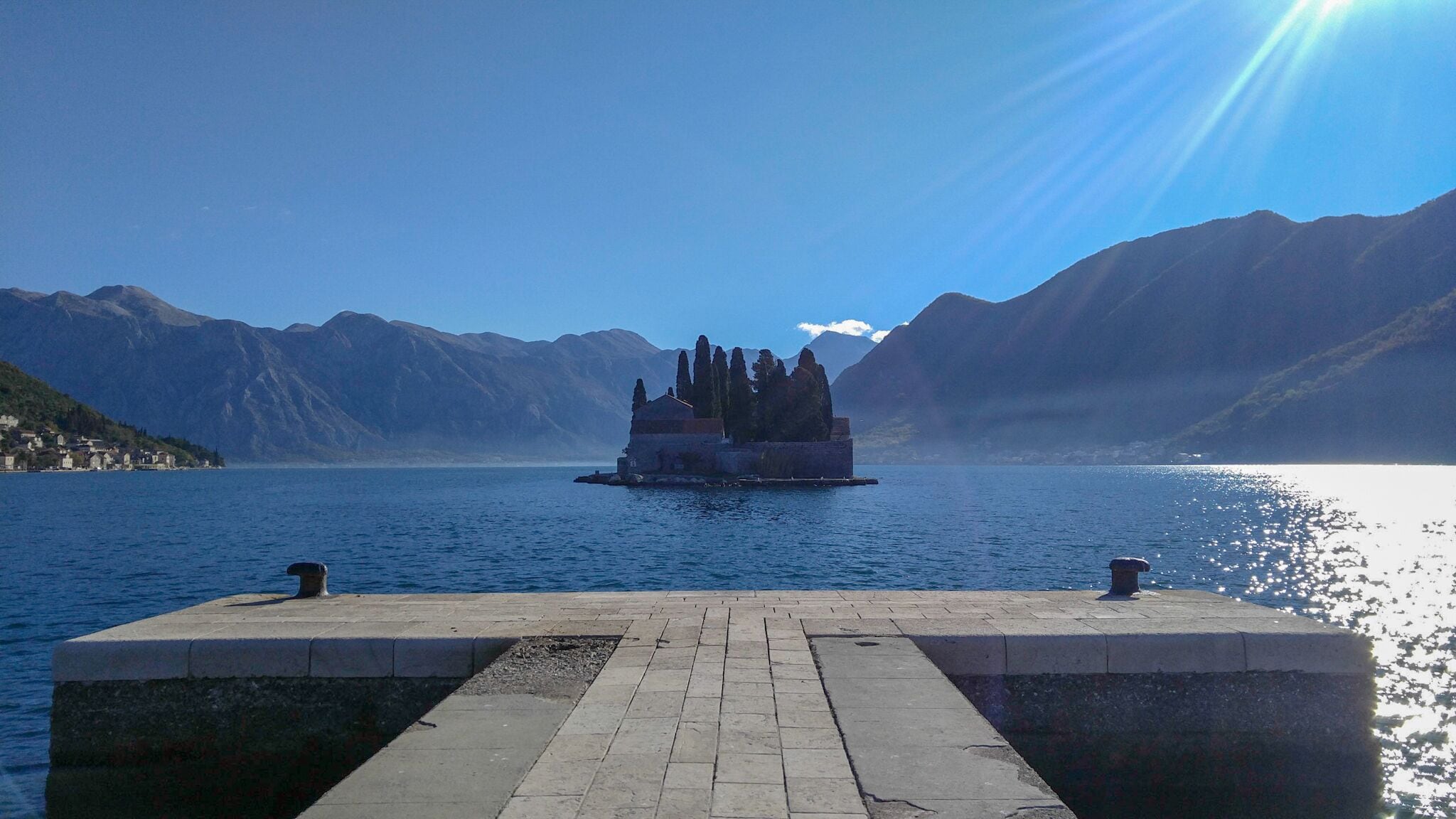 The amazing view of Ostrvo Sveti Đorđe from Our Lady of the Rocks in the Bay of Kotor. The Island of Saint George, or the island of the dead, is home to a monastery of Saint George Benedictine as well as a graveyard which holds the remains of nobles past. 

#Perspectives
#BVSBlue #ReDiscover
#Trovember #hiddengem #history
