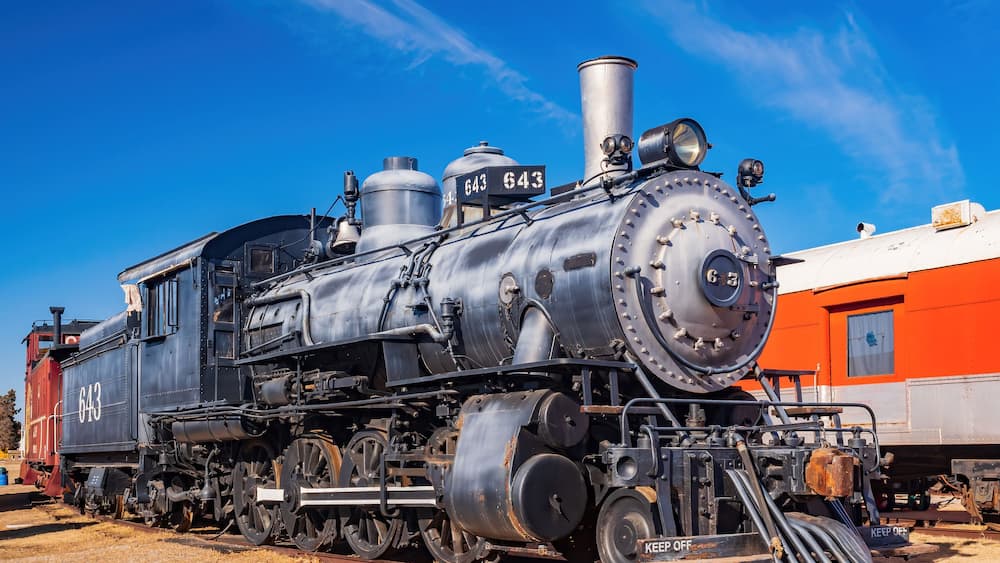 Sunny view of the Oklahoma Railway Museum