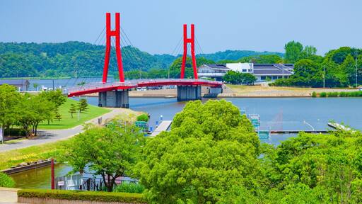 北潟湖のアイリスブリッジ 福井県あわら市にて