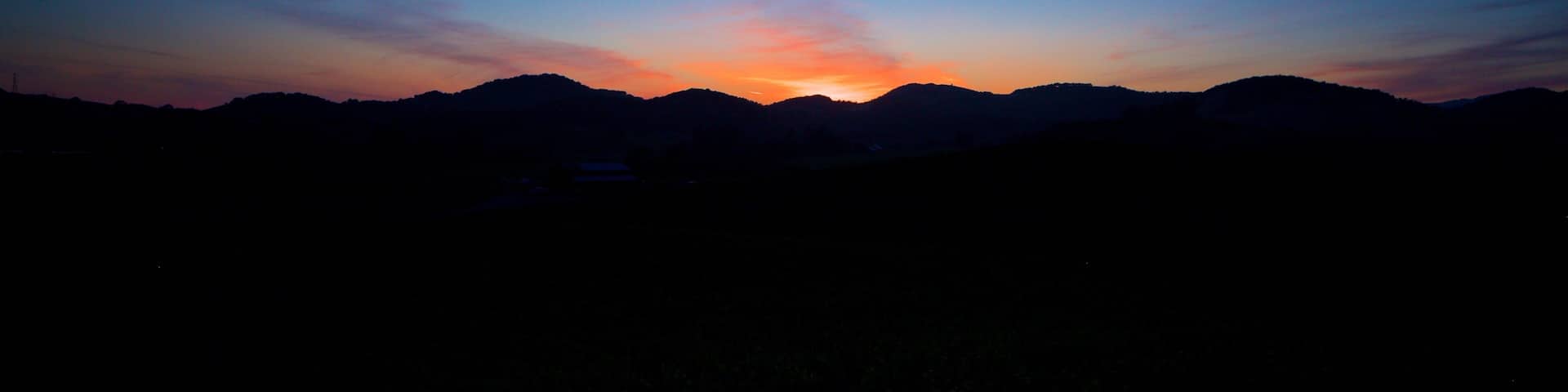 Napa which includes landscape views and a sunset