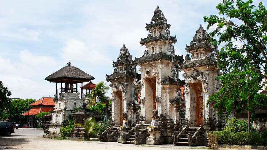 FT0E9E Hinduism Temple Pura Dalem Ning Lan Taman Beji, Tanjung Benoa, Bali, Indonesia