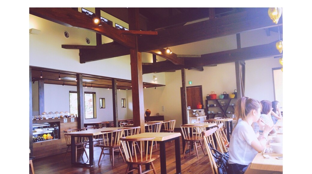 This is a organic vegetarian cafe. The prices are reasonable the cafe is gorgeous and overlooks the coast and the staff is friendly. They even have free wifi, a rarity in Japan.
It was recently featured on a national television program in Japan so it can be quite busy on weekends and holidays around lunch time.
They are open 10am-sunset. My favorite cafe in all of Japan