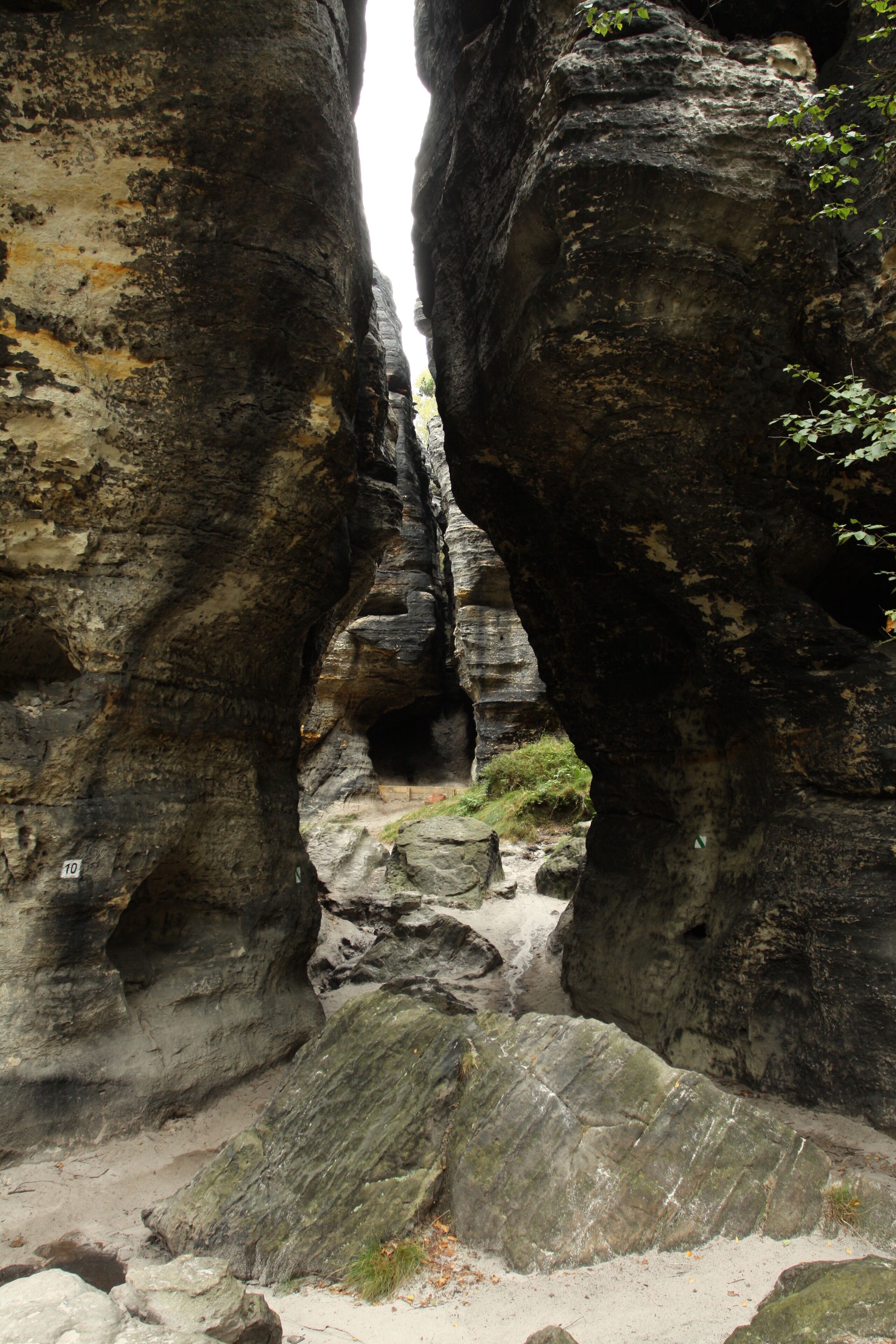 Natural monument Tiské stěny near Tisá village in Ústí nad Labem District, Czech Republic