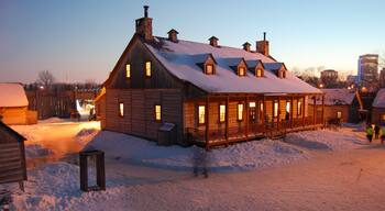 Winnipeg which includes snow and a small town or village