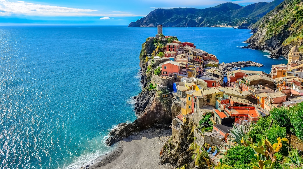 Scenic view of colorful village Vernazza in Cinque Terre