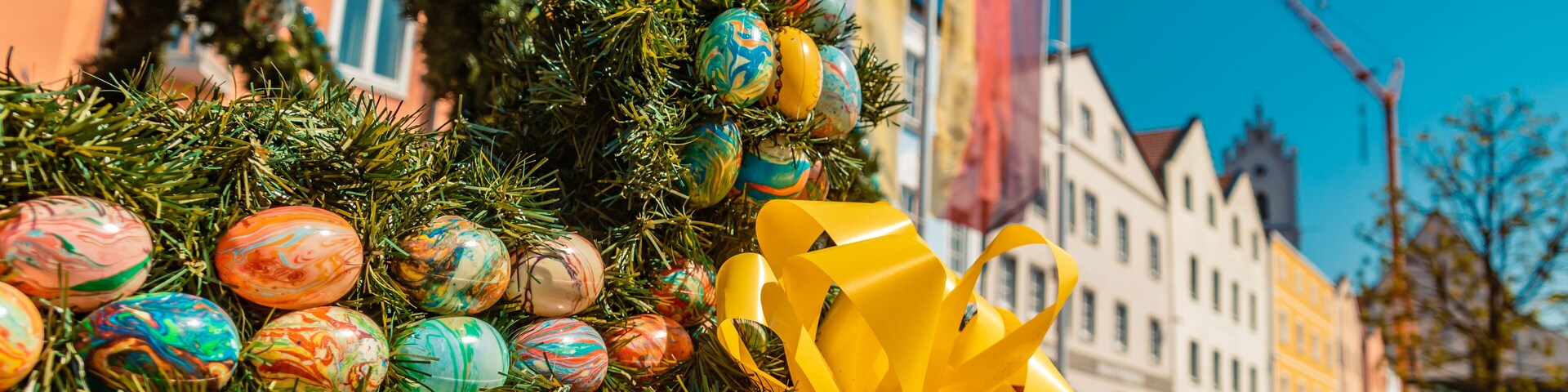 Traditional bavarian easter well at Aidenbach-Bavaria-Germany