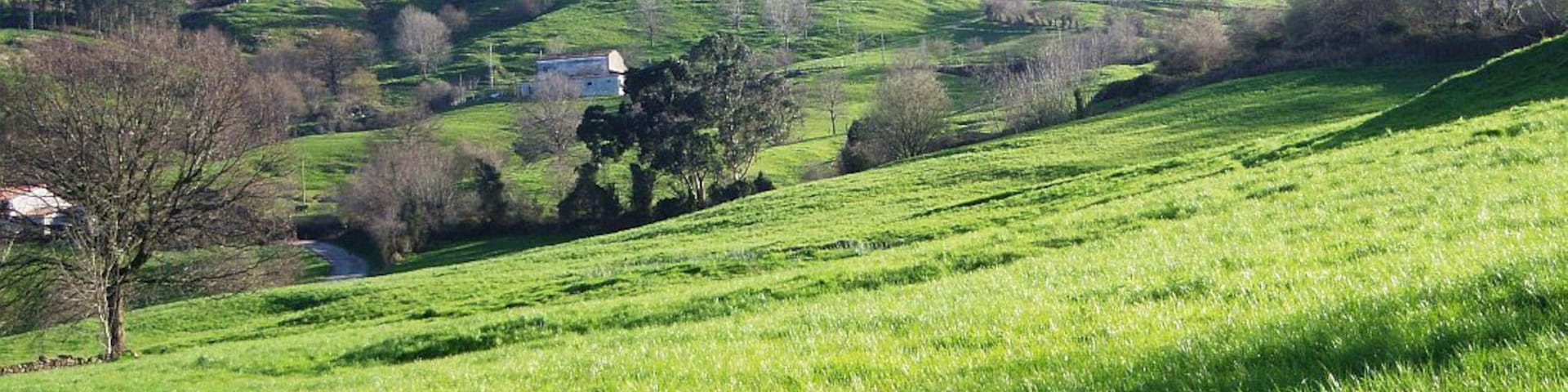 The Peaks of Rucandio or Busampiro, from left to right Cotillamón (399 meters) and Marimón (403 meters). Two hills known locally as Las Tetas de Liérganes (The Tits of Liérganes). Cantabria, Spain.
