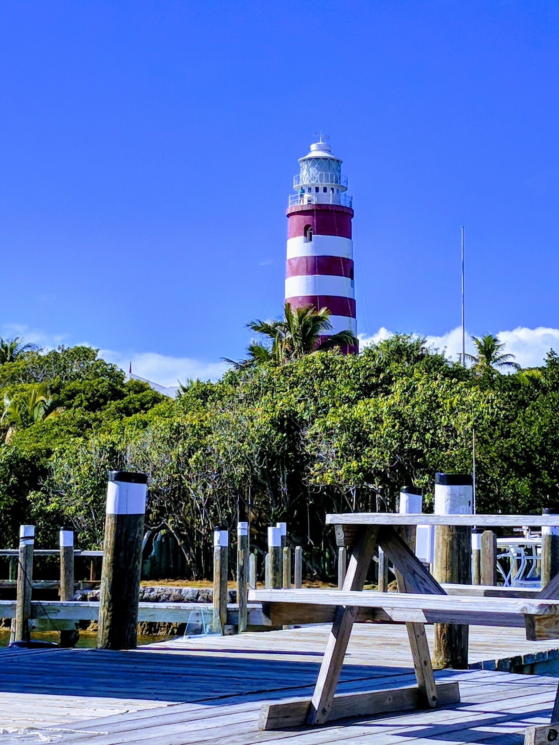 One of the last remaining manual-use lighthouses in the world. Hope Town Lighthouse.