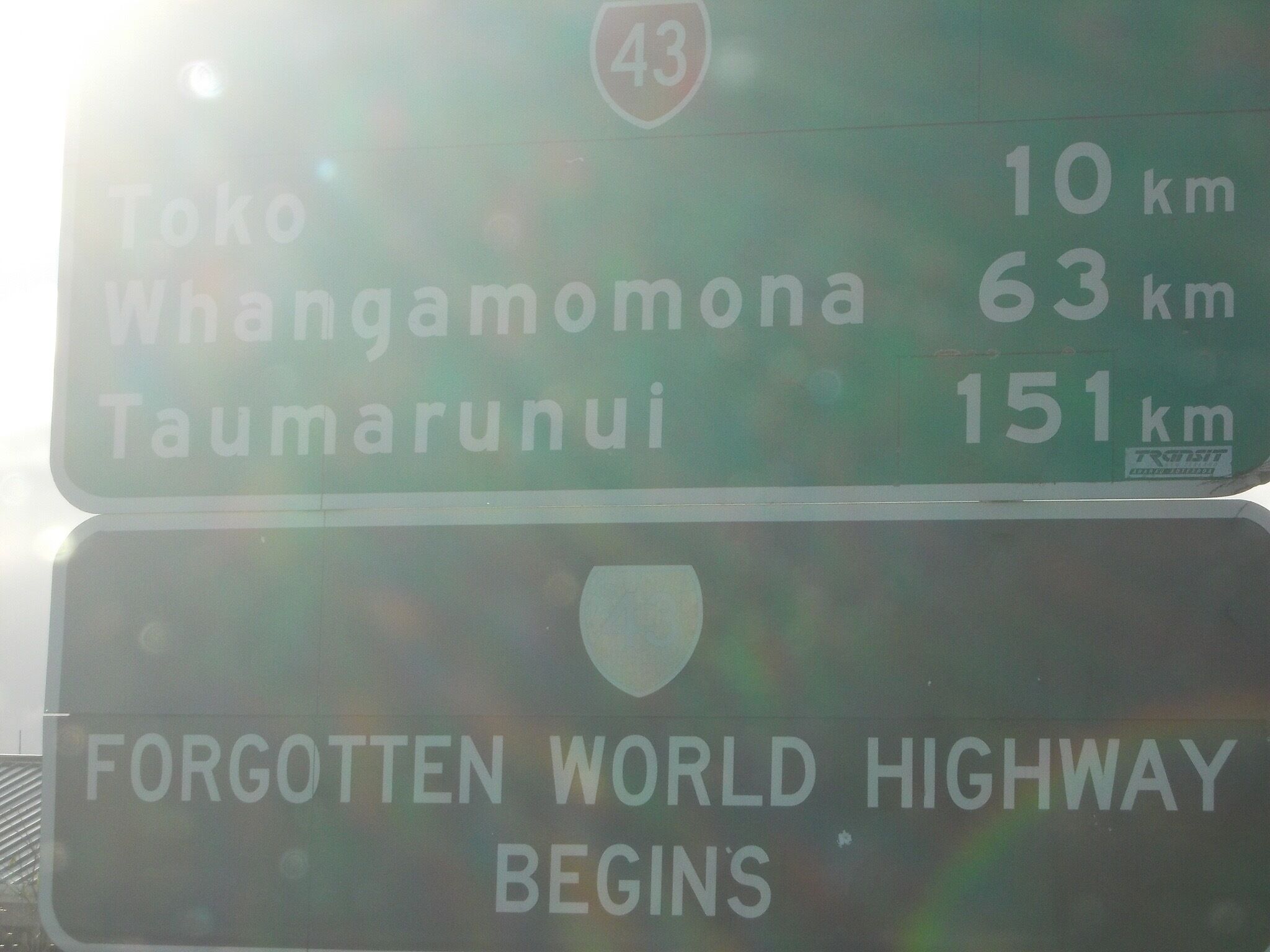 Taking the forgotten highway. Going to Roturoa 