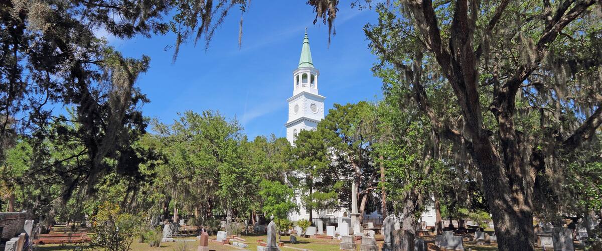 The Anglican parish church of Saint Helena in Beaufort, South Carolina