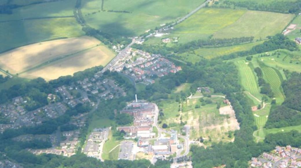 Shotley Bridge Hospital and surrounding area Aerial shot taken on a pleasure flight in a TB10 light aircraft. Shotley Bridge hospital - old and new are in the centre foreground.