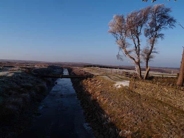 The Catchwater Channel This is just before it enters Smiddy Shaw Reservoir next to Smiddy Shaw House.