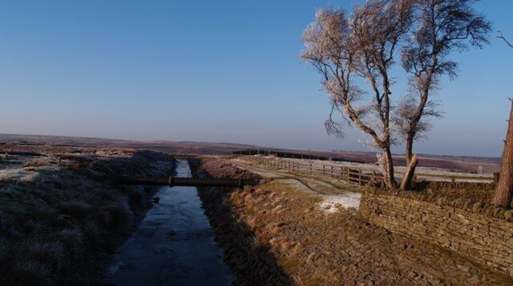 The Catchwater Channel This is just before it enters Smiddy Shaw Reservoir next to Smiddy Shaw House.