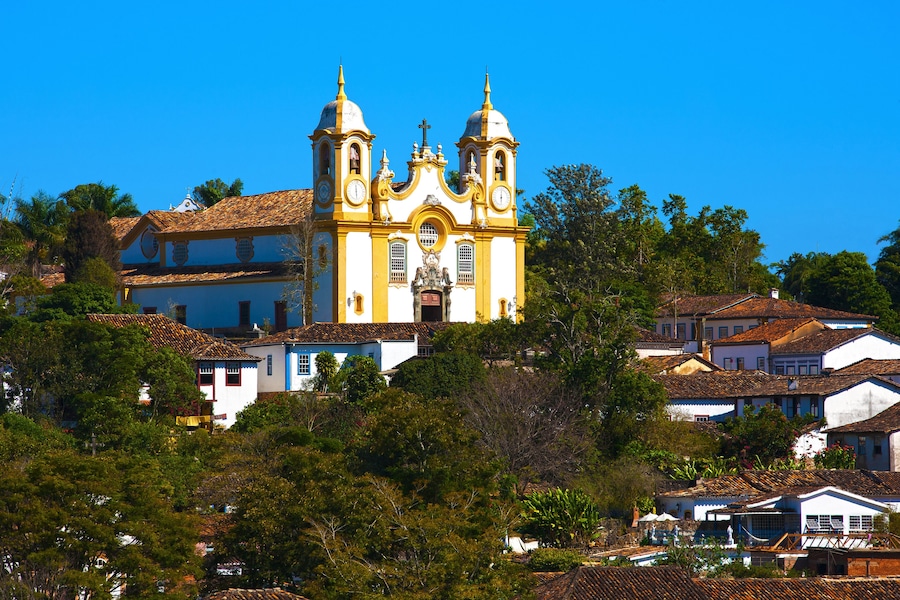 old village of tiradente in minas gerais state brazil