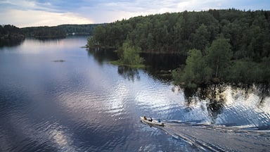On our way to the first campsite in linnansari national park