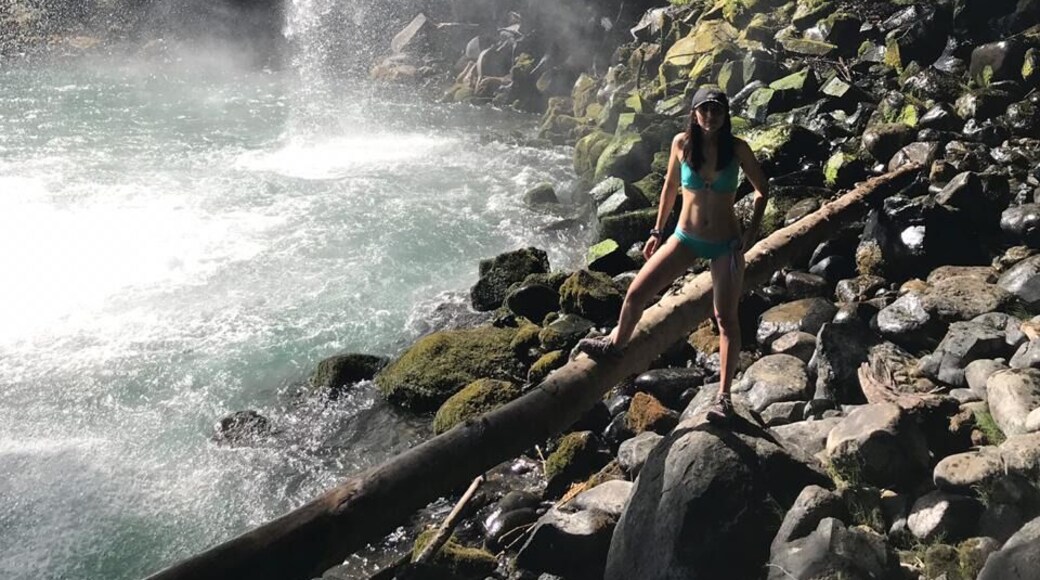 Cascada después de una larga caminata.