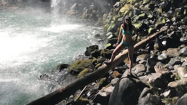 Cascada después de una larga caminata.