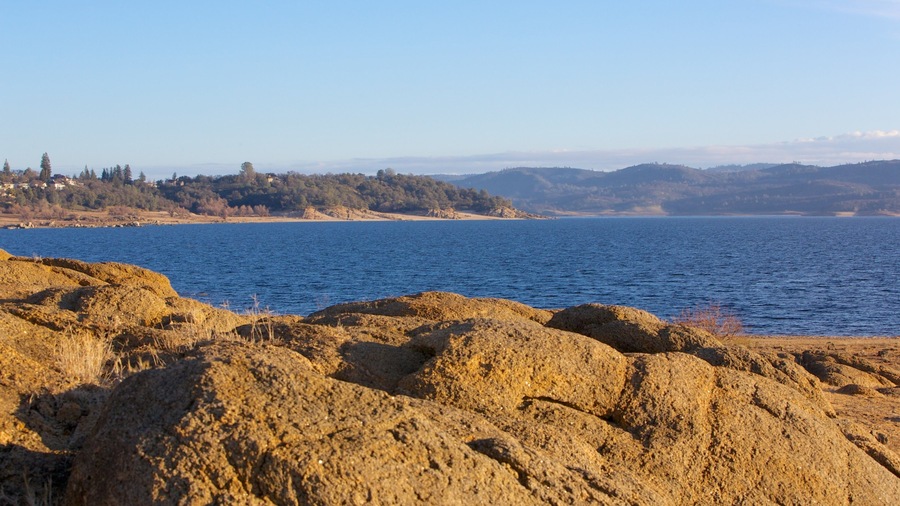 Folsom Lake State Recreation Area which includes general coastal views, landscape views and rugged coastline