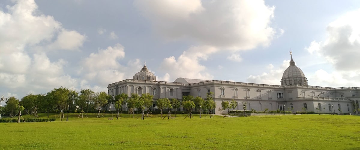 lawn in front of the ChiMei Museum, Tainan, Taiwan.