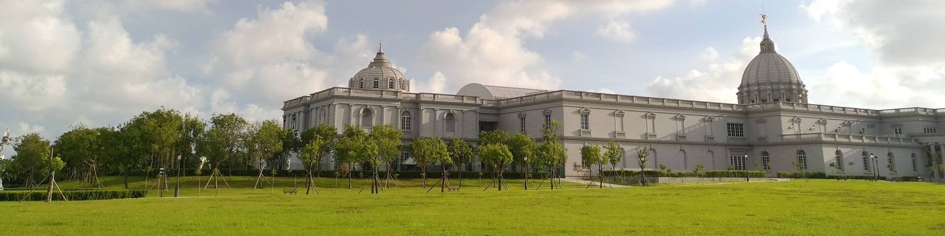 lawn in front of the ChiMei Museum, Tainan, Taiwan.