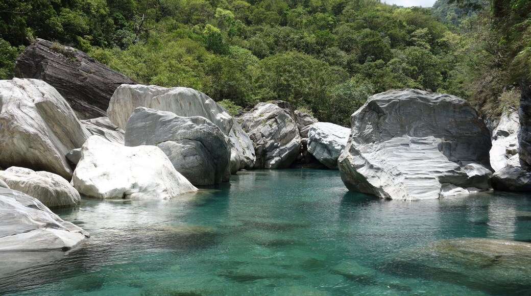 Natural pool in crystal clear water! Best place to cool down in summer.