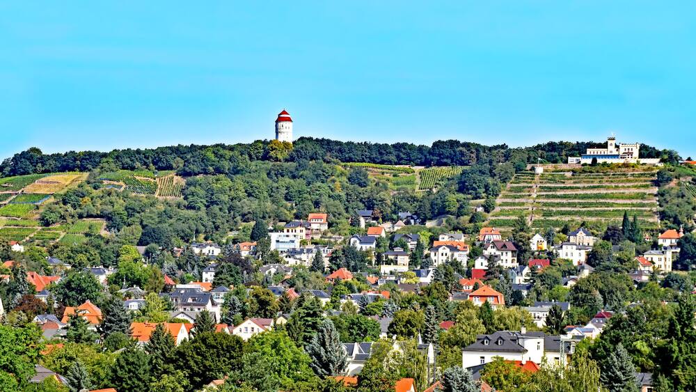 View over the village Altkötzschenbroda in Saxony, Germany