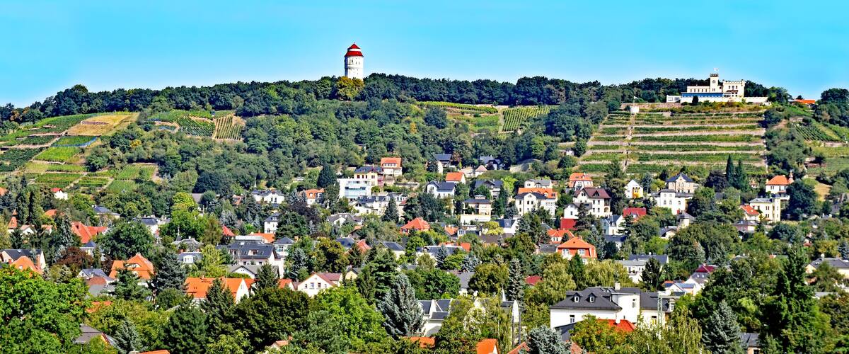 View over the village Altkötzschenbroda in Saxony, Germany