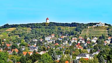 View over the village Altkötzschenbroda in Saxony, Germany