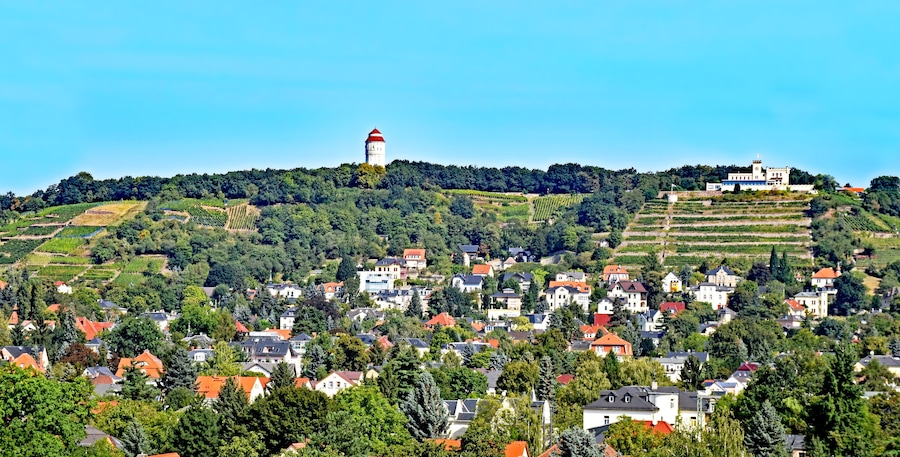 View over the village Altkötzschenbroda in Saxony, Germany