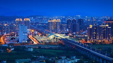 Night view of Zhubei city, Taiwan