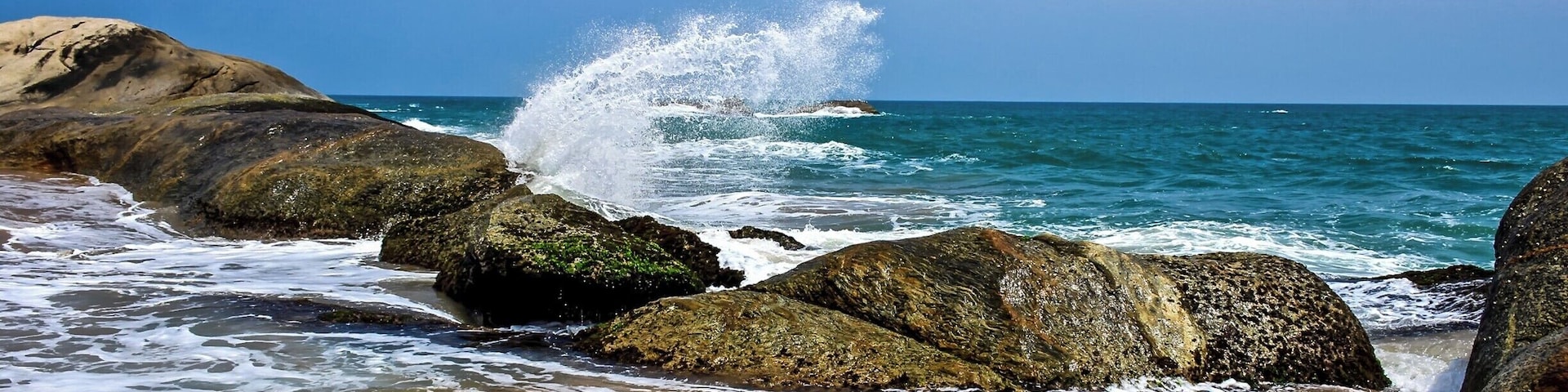 These are the remote beaches of Kirinda, Sri Lanka. We spent hours walking along the sand in what felt like our own, private paradise. I could have photographed the waves crashing vigorously into the boulders jutting out of the sand.