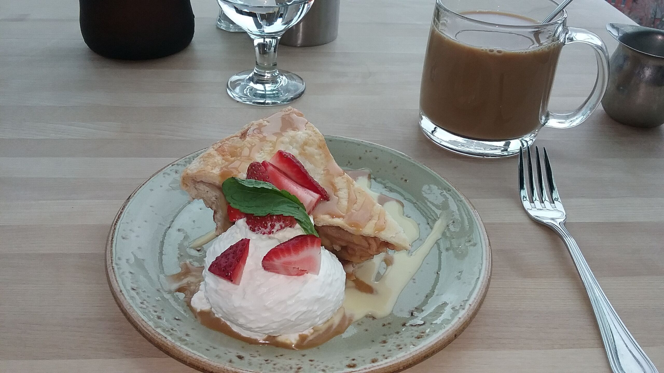 #Trovember some hot coffee and warm apple pie ala mode really hit the spot while watching the storm outside from the restaurant at The Rooms.