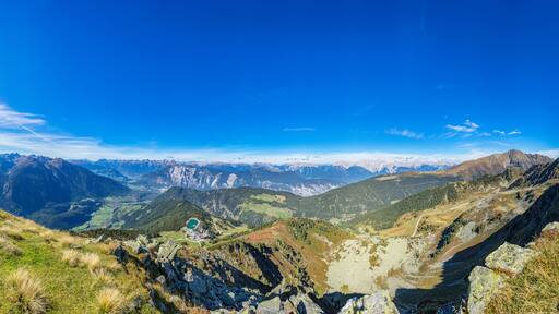 Mountain river and trees landscape. Kaunertaler Gletscher natural environment. Hiking in the alps, Kaunertal, Tirol, Austria, Europe.