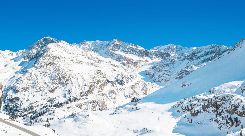 Austria Tirol Serfaus XXL Panorama Gipfel Schnee Alpen Furgler Kaunertal Gletscher Österreich, Panorama, Gebirgspanorama, Österreich, Österreichisches Urlaubsgebiet, Alpengipfel, Winterurlaub, Ski