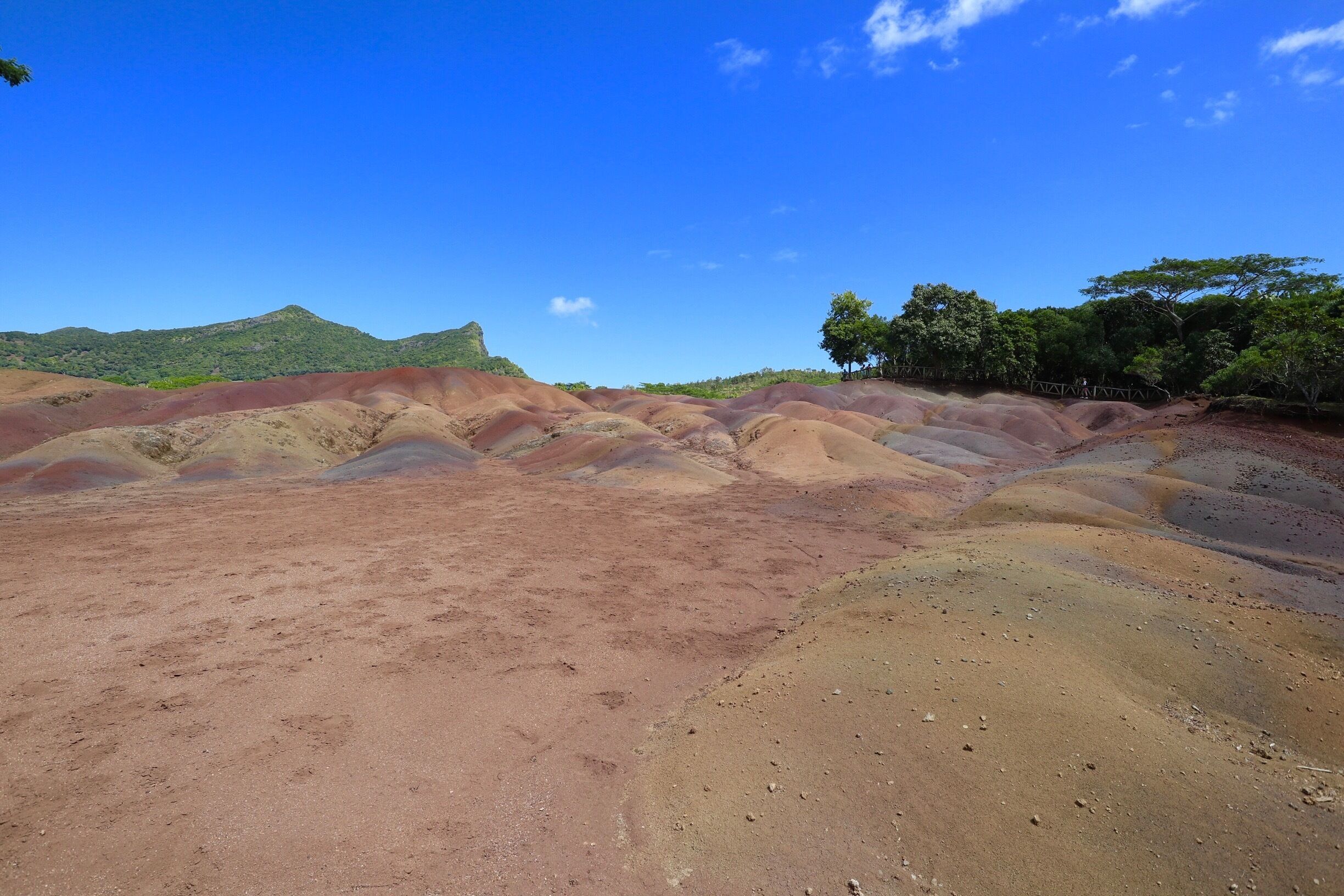 September 2017

A must visit if you're in Mauritius is the Seven Coloured Earths. A relatively small area of sand dunes in seven distinct colours that never seem to erode even with the islands tropical storms.