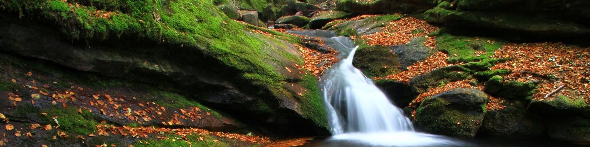 Some waterfalls in West part in Stara planina, Bulgaria.During the autumn.