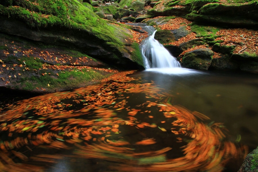 Some waterfalls in West part in Stara planina, Bulgaria.During the autumn.