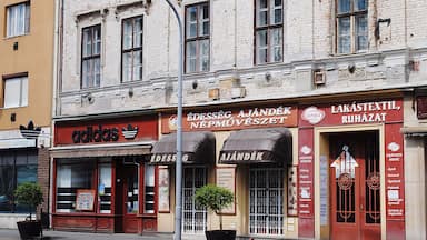 The last time I shared with you a picture taked at Hódmezővásárhely: http://www.trover.com/d/y1lU-h%C3%B3dmez%C5%91v%C3%A1s%C3%A1rhely-hungary
I told you that at this cute small city you can find not only colourful buildings but also cool retro shops like this one. It's the first time I saw an Adidas' shop as old as this one, it totally blew my mind!!