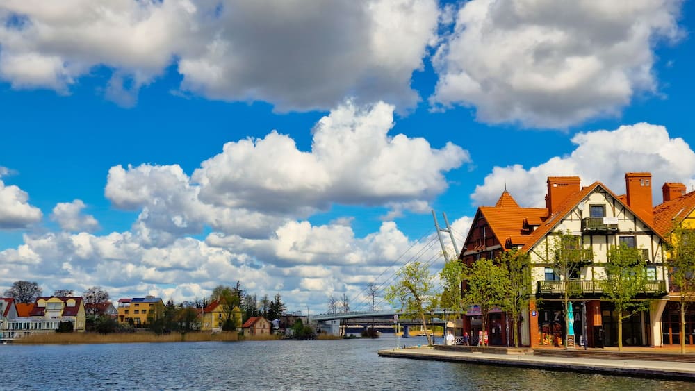 Marina on Mikolajskie lake. Masurian Lakes District. Mikolajki, Poland