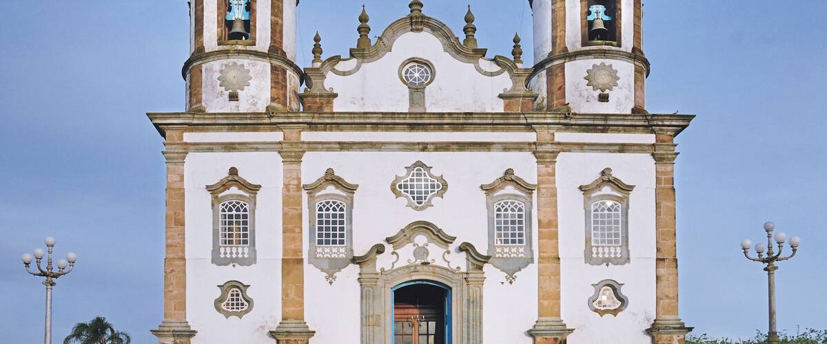 Church Our Lady of the Good Death, built in 1861 year at Barbacena city, colonial city founded during the Gold Extraction Period in XVII Century. Barbacena, MG, Brazil, 2019