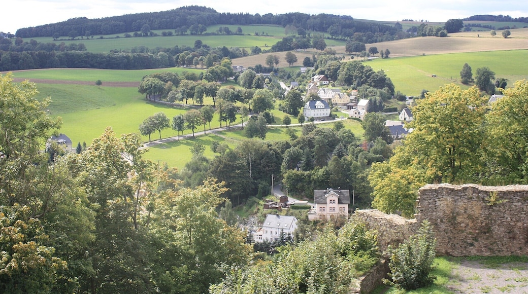 Wolkenstein (Ore mountains), view from the castle to Schönbrunn