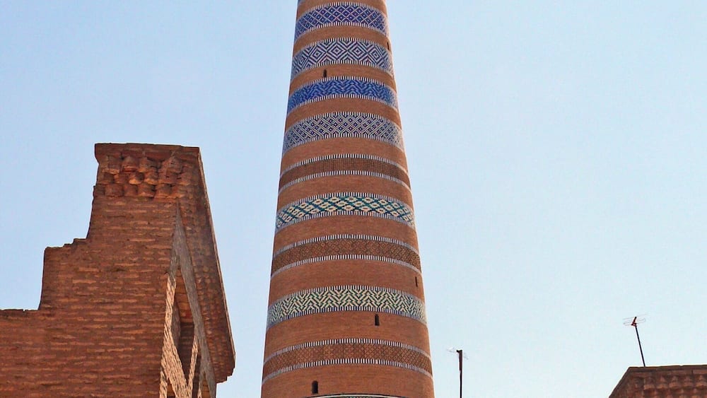 Another tall thin minaret in #Khiva.