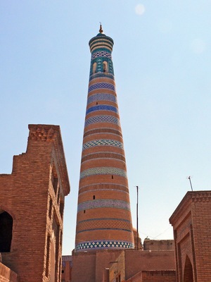 Another tall thin minaret in #Khiva.