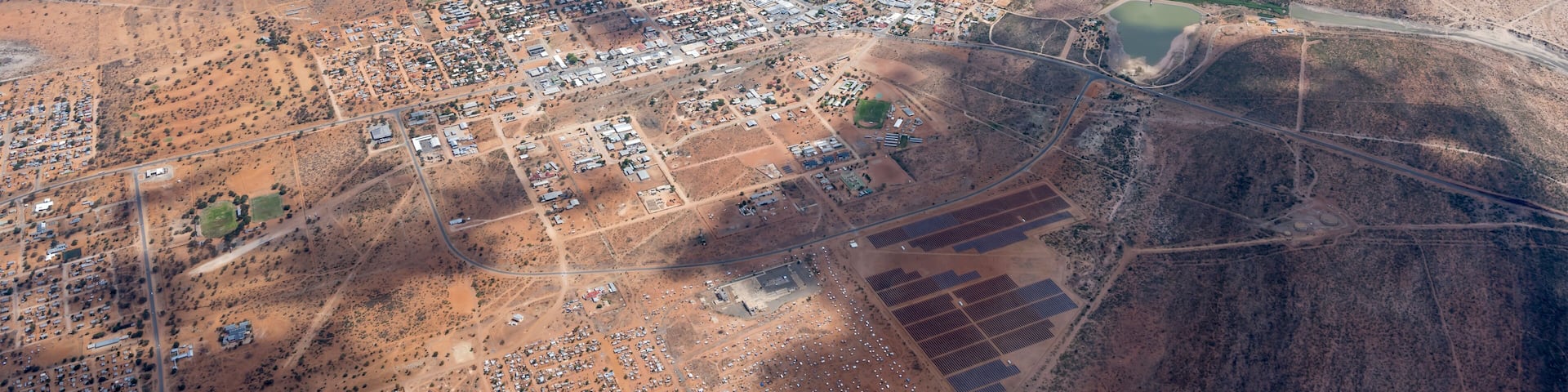 Gobabis town in desert, Namibia