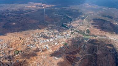 Gobabis town in desert, Namibia