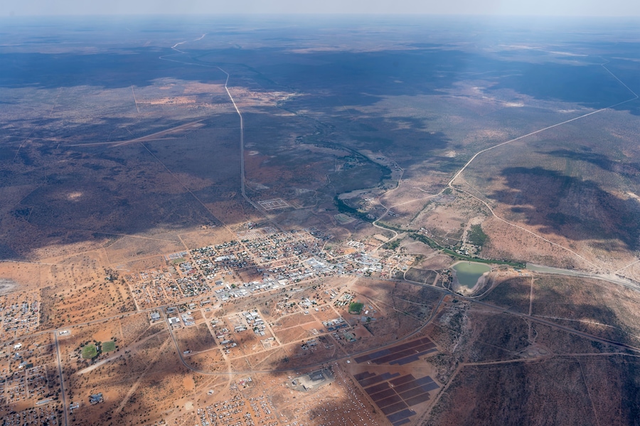 Gobabis town in desert, Namibia
