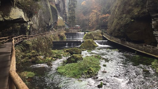 Edmundova Soutěska (gorge) is located in the Bohemian Switzerland National Park (české švýcarsko) near the village of Hřensko.
The gorge walk involves a 20 minute boat trip, as part of the gorge is inaccessible on foot. The boat trip costs 85 czk (one way).
#NationalPark #nature #hiking #autumn