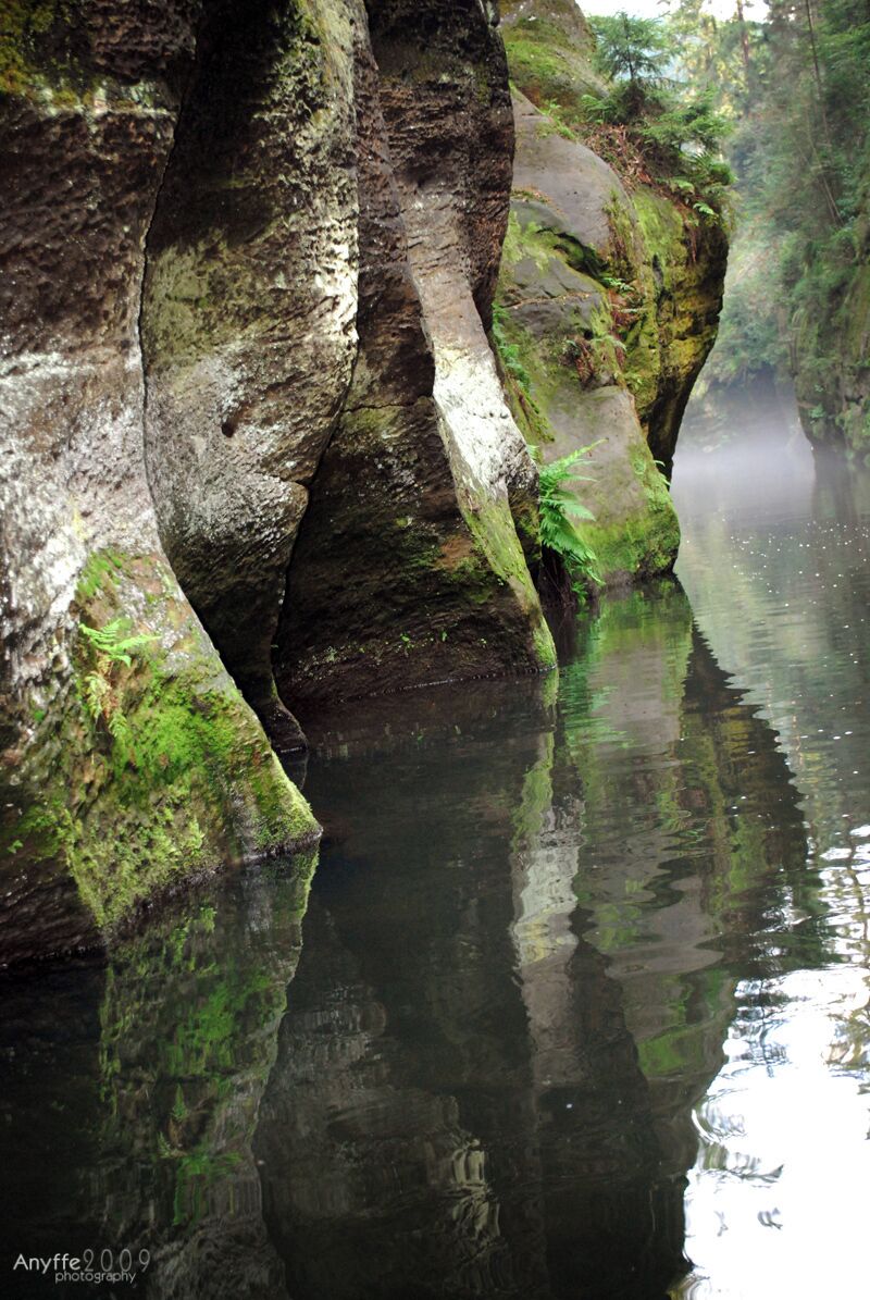 Edmundova soutěska, or Kamnitz Gorge, is a place where you can go in a little boat between these awesome rocks. You will see also a waterfall :) You get there from the village called Hřensko.

Check my photos here: http://anyffe.deviantart.com/gallery